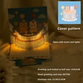 thumbnail image 3 of Kmbangi Birthday Card, 3D Funny Cute Cartoon Bear Light Musical Birthday Cards Greeting Card Gift, 3 of 4