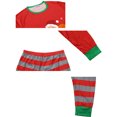 thumbnail image 4 of INSPIRE CHIC Christmas Family Matching Pajama Sets Snowman Print Long Sleeve Top and Striped Pant 2 Pcs Set Men XL Red, 4 of 5