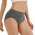 thumbnail image 6 of Womens Period Underwear Heavy Flow High Absorbency Panties High Waisted Menstrual Leakproof Postpartum Briefs (Gray,XS), 6 of 9