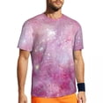 thumbnail image 2 of T Shirt For Men Starry Space Gym T-Shirt Summer Watercolor Stars Galaxy Vintage Popular Tee Shirt Fo, 2 of 7