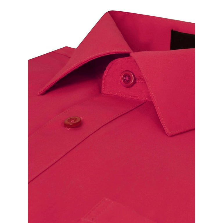 Omega Italy Men's Long Sleeve Dress Shirt Solid Color Omega Italy Men's Long Sleeve Dress Shirt Solid Color