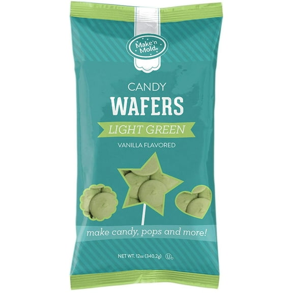 Make'n Mold Vanilla-Flavored Melting Candy Wafers Light Green, 12 Ounce