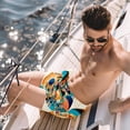 thumbnail image 2 of luoweisi Men's Beach Shorts Quick Dry Swim Trunks with Mesh Lining Geometry L, 2 of 5