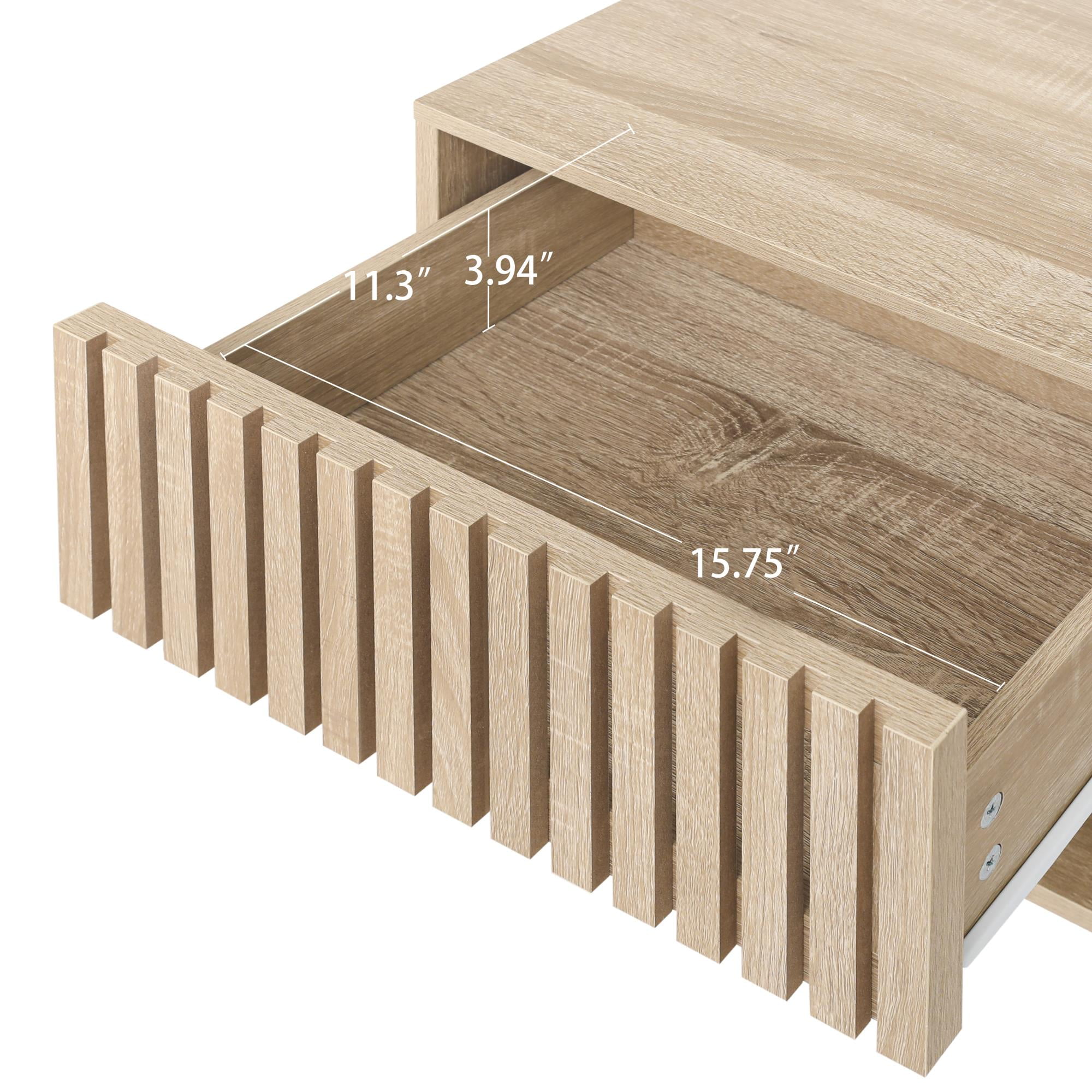 Space Nightstand Side Table, Wood Accent Night Stand with Drawer, Bedside Tables for Bedroom, Living Room, Natural Space Nightstand Side Table, Wood Accent Night Stand with Drawer, Bedside Tables for Bedroom, Living Room, Natural