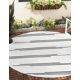 thumbnail image 3 of Unique Loom Outdoor Modern Collection Area Rug - Miranda (3' 3" Round White and Black), 3 of 11