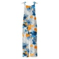 thumbnail image 6 of Kmdttou 2025 New Women Fashion Plus Size Print Sleeveless Two Pocket Casual Overalls Jumpsuit Jumpsuit Pants,S-5XL, 6 of 6