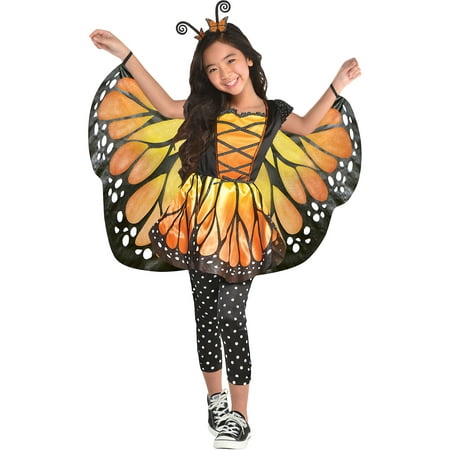 Suit Yourself Monarch Butterfly Halloween Costume for Girls, Includes Dress and
