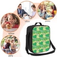 thumbnail image 5 of Logiee Crocodile And Bush Print Insulated Lunch Bag for Women/Men, Reusable Lunch Box for Office Work School Picnic Beach,Leakproof Freezable Cooler Bag with Shoulder Strap, 5 of 7