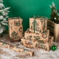 thumbnail image 3 of Christmas Wrapping Paper Roll Vintage Christmas Santa Reindeer Snowman House Gift Wrap for Birthday, Kids, Family, Friends, Xmas Gifts, 58x23in, 1 Roll, 3 of 7