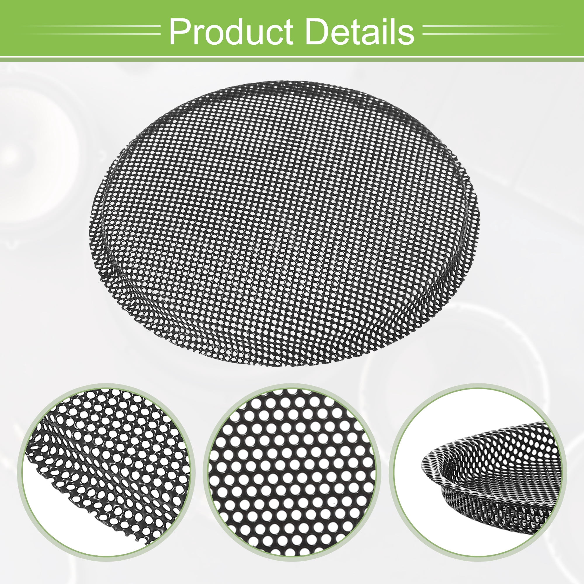 Unique Bargains 4 Pack 1.5 Inch Speaker Grills Mesh for Subwoofer 3.58"x 3.90"x 0.31"
