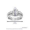 thumbnail image 3 of Vir Jewels 1/3 CTTW Lab Grown Diamond Wedding Bridal Set in Sterling Silver Female Adult, 3 of 5