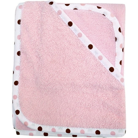 TL Care 100 Percent Organic Cotton Terry Hooded Towel Set, Pink