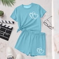 thumbnail image 4 of Ensemble Deux Pièces pour Filles, Haut à Manches Courtes et Short, Col Rond, Tenue d'Été Décontractée avec Petits Imprimés, 4 of 7