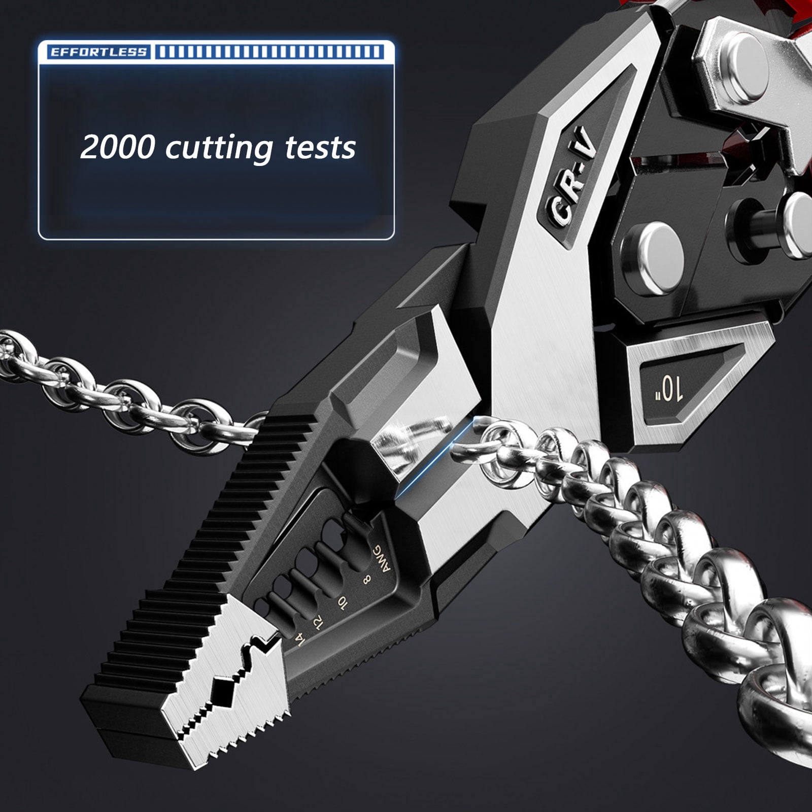 Multifunctional Wire Stripper Crimper Tool for Electrician Cable Work