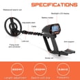 thumbnail image 4 of Riwcyla MD830 Portable Easy Installation Underground Metal High Sensitivity Jewelry Treasure Gold Metal Detecting Tool Finder with 3 Adjustable Modes Larger Back,lit LCD Display 3 Audio Tone and DI, 4 of 6