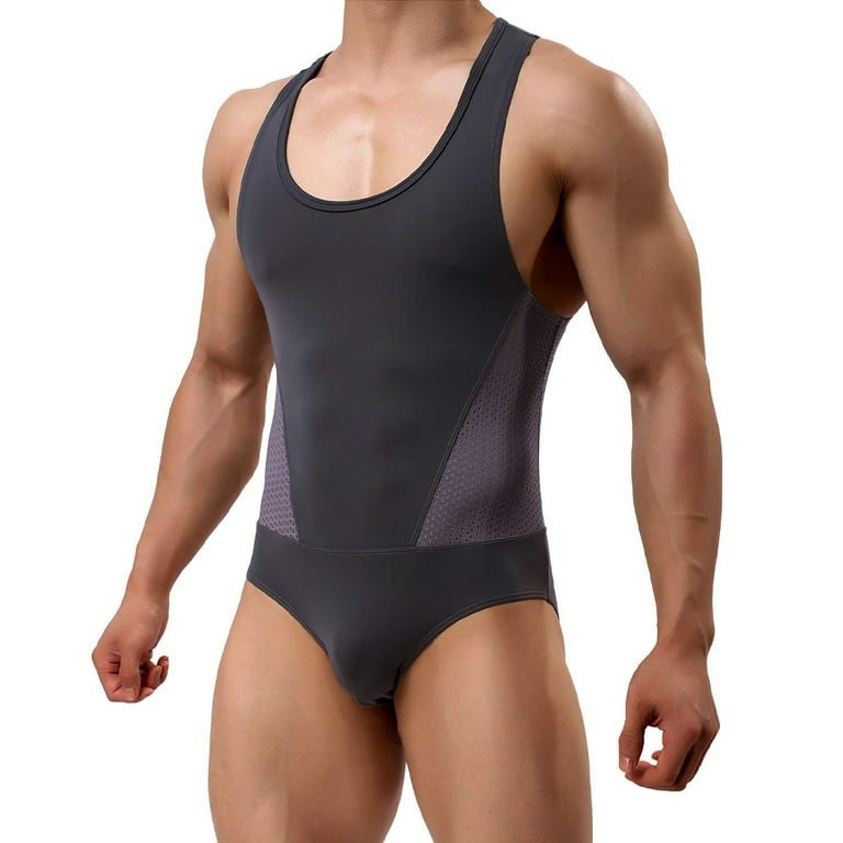 MIZOK Men s Wrestling Singlet Leotard Undershirts Bodysuit