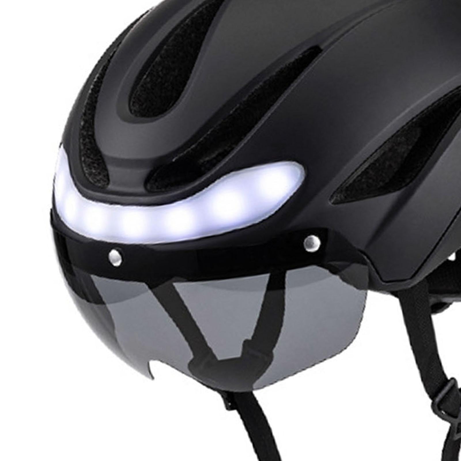 Baoblaze Bike Helmet with Light Shockproof Adjustable Chin Strap Breathable Sports Helmet for Adult for Climbing Biking Inline Skating Black
