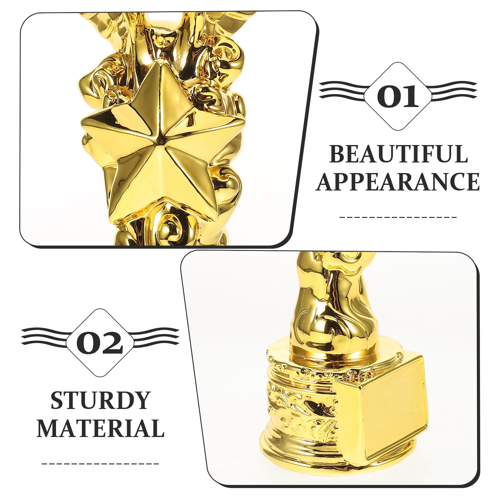 ELAYARD Golden Resin Employee Award Trophy with Design and Elegant Finish for Home or Office Recognition