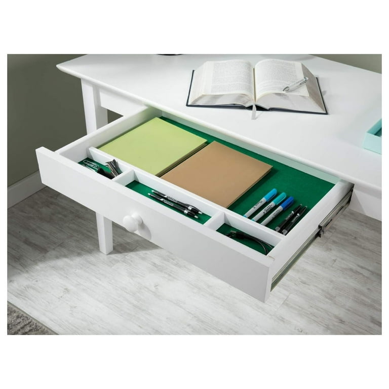 Atlantic Furniture AH12102 Shaker Desk with Drawer White H 79282 Walmart