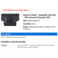 thumbnail image 2 of Undercar Shield - Compatible with 2001 - 2006 Chevy Silverado 3500 2002 2003 2004 2005, 2 of 2