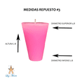 thumbnail image 2 of Veladora Repuesto #3 Colores C/10 (Rosa), 2 of 3