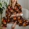 thumbnail image 4 of Goofa Cute Squirrel Printed Women’s 2 Piece Pajama Set Super,Pajamas Women's Long Sleeve Sleepwear Soft Button Down Loungewear Pjs Lounge Set Nightwear-Small, 4 of 9