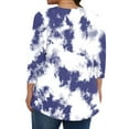 thumbnail image 4 of OSFVNOXV Plus Size Tops for Women,Loose Fit Tie Dyed Peplum Tops for Women,Oversized Graphic T-Shirts Loose Fit Flowy Lounge Blouse,Sizes L-5XL, 4 of 6