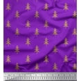 thumbnail image 1 of Soimoi Purple Rayon Fabric Christmas Tree Decor Fabric Printed Yard 42 Inch Wide, 1 of 3