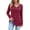 Orange, variant on Vrorvz Womens V Neck Shirt Long Sleeve Top Fall Casual Solid Color Basic Shirts Soft Outfits S-XXL