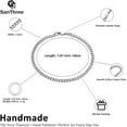 thumbnail image 4 of SanThree Solid Pure Titanium Cuban Link Bracelet 3.5mm Finely Polished Skin Friendly Shinny Curb Chain Bracelets for Women Men Sensitive Skin Valentines Birthday Gifts, 7.87", 4 of 6
