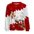 thumbnail image 3 of Gibobby Sudaderas de moda para mujer Navidad Sin Ocio Manga Larga Cuello Redondo Polar, holgado a la moda (Rojo, XL), 3 of 5