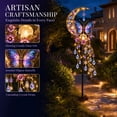 thumbnail image 2 of Butterfly Moonlight Cascade Solar Garden Light, Glowing Crescent Moon & Butterfly Crystal Ornament, Magical Outdoor Yard Art, Day & Night Light Decoration, 2 of 6