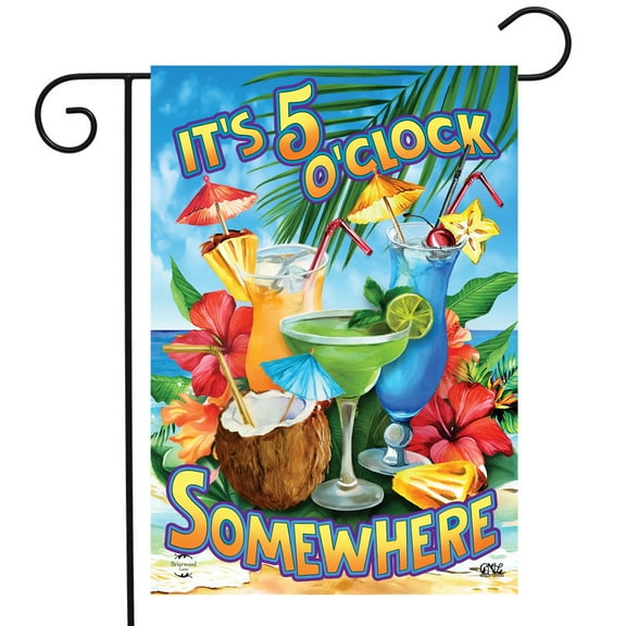 Briarwood Lane 5 O'Clock Cocktails Summer Garden Flag