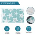thumbnail image 6 of Coastal Starfish Placemats Set of 6, Seafoam Blue Nautical Vintage Marine Life Washable Wipeable Table Mats for Dining Tables, Indoor Outdoor Kitchen Place Mats for Holiday Party Table Decor, 6 of 9