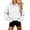 White, variant on Sweatshirt for Women Soft Drop Shoulder Hooded Top,Perfect for Weekend Lounging & Street Style
