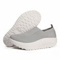 thumbnail image 2 of Pandaie Platform Loafers for Women Comfortable Slip on Casual Shoes Thick Bottom Lightweight Work Walking Running Shoes Grey 6.5, 2 of 5