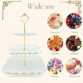 thumbnail image 3 of Dessert Cupcake Stand ,3 Tier Cup Cake Holder Tower Plastic Cake Display Stand Dessert Serving Tray for Tea Party,Birthday,Weding, 3 of 10