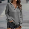thumbnail image 4 of Vedolay Cropped Sweaters for Women Knit Long Sleeve Sweaters Pullover Crewneck Casual Tops,Gray S, 4 of 5