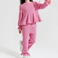 thumbnail image 2 of Auroural Everyday Kids Outfits Sets 2-Piece Sets Girl Clothes Size 18 Months Children's Set Embroidered Letter Comfortable Hoodie Children's Wear Two Piece Set Fashions, 2 of 5