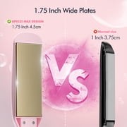 KIPOZI Hair Straightener Flat Iron with Ionic Technology, 1.75” Floating Titanium Plates, Anti-Frizz & Anti-Static, 15 Temp Settings, Fast Heat-Up, for All Hair Types, Pink
