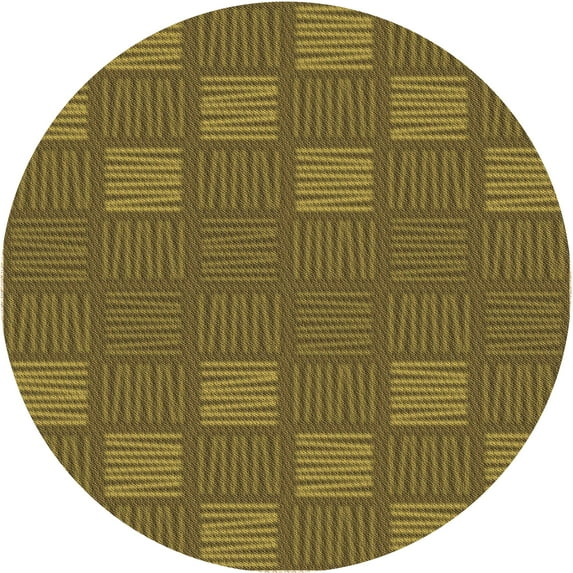 Ahgly Company Machine Washable Indoor Square Transitional Dark Bronze Brown Area Rugs, 3' Square