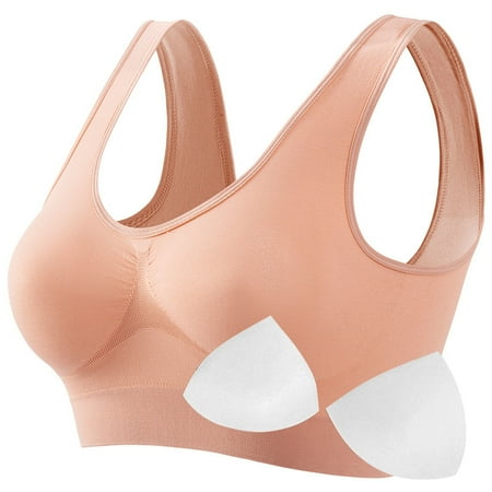 Women s Fashionable Sport Bra Breathable Underwear Large Size No Rims Seamless Thin Sports Yoga Bra (with Breast Pads)  Bras for Hourglass Figure Support  Bras with U-Plunge Neckline