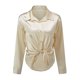 thumbnail image 4 of Yynuda Camisa ligera de satén brillante para mujer, 4 of 5