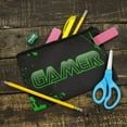 thumbnail image 2 of Gamer Paint Splatter Gaming Geek Pencil Pen Organizer Zipper Pouch Case, 2 of 4