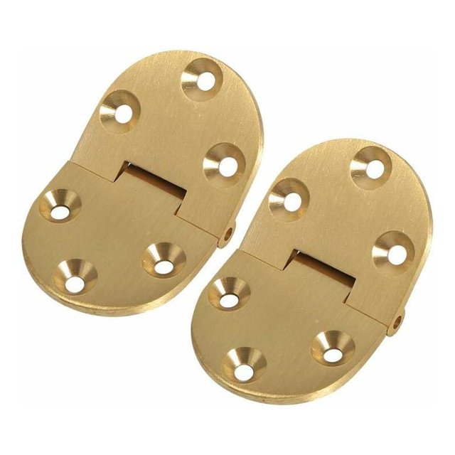Jinsinto2pcs Solid Butler Butler Butler Hinge Round Edge 2-1/2"x1-1/2" Satin Finish with Set Screws for Folding Table