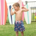 thumbnail image 4 of FORMRS Boys Swim Trunks Quick Dry Mesh Liner Boardshorts Sizes XS-XL, Pink Jellyfish, 4 of 7