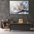 thumbnail image 5 of Mudket Silver Grey Flower Canvas Wall Art, Framed Floral Print, Ready to Hang Wall Decor for Living Room Bedroom, Luxury Modern Artwork - 12"L x 8"W, 5 of 10