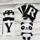 thumbnail image 3 of EeaseMX Banderín para fiesta de cumpleaños de niñas, diseño de panda, suministros para fiestas (panda con lazo), 3 of 7