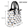 thumbnail image 2 of Lsque Coffee To Go Pattern Pattern Leather Rivet Shoulder Bag – Elegant Genuine Leather & Microfiber PU Crossbody with Detachable Adjustable Strap, 2 of 5