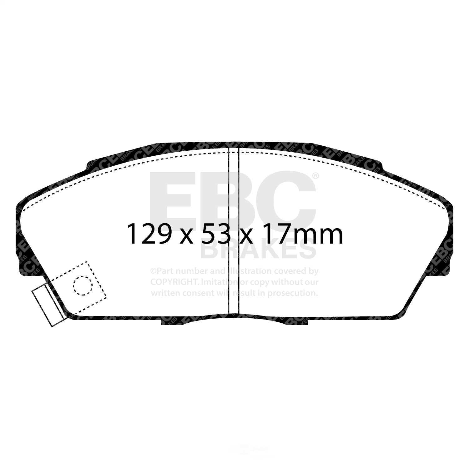EBC YELLOWSTUFF PADS Fits select: 1990-1993 HONDA CIVIC, 1990-1994 ACURA INTEGRA